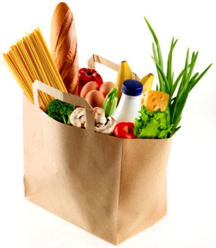 A bag of groceries