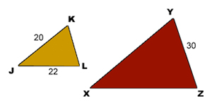 Two triangles.