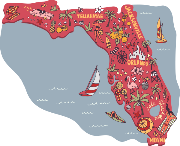 cartoon version of Florida