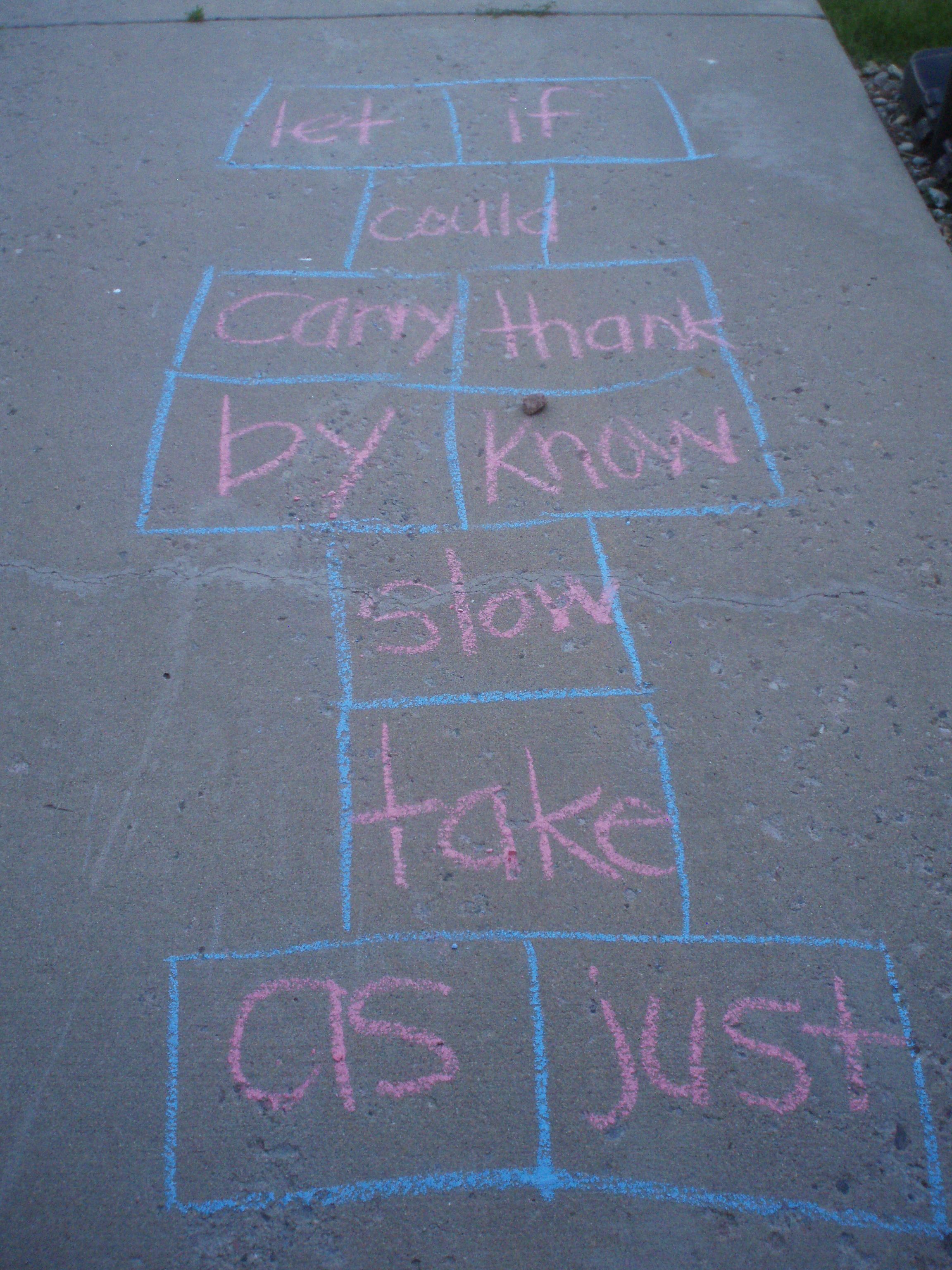 Hopscotch sight words