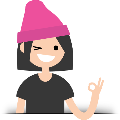 girl holding up the 'OK' sign