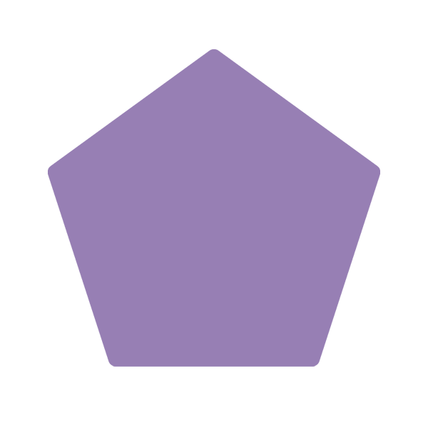 a polygon with 5 sides and 5 angles, shaped like a pentagon.