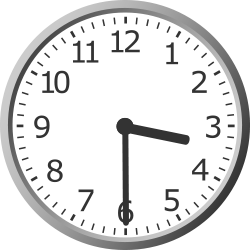 analog clock showing 3:20