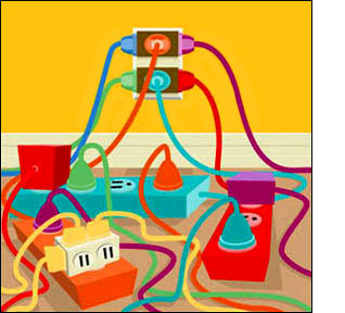 Overloaded house plug