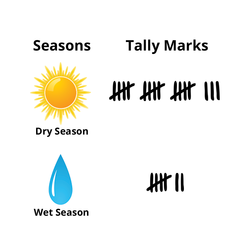 Favorite Seasons: Dry Season: 18. Wet Season: 7.