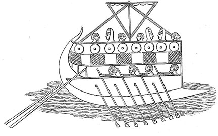 Phoenician ship drawing