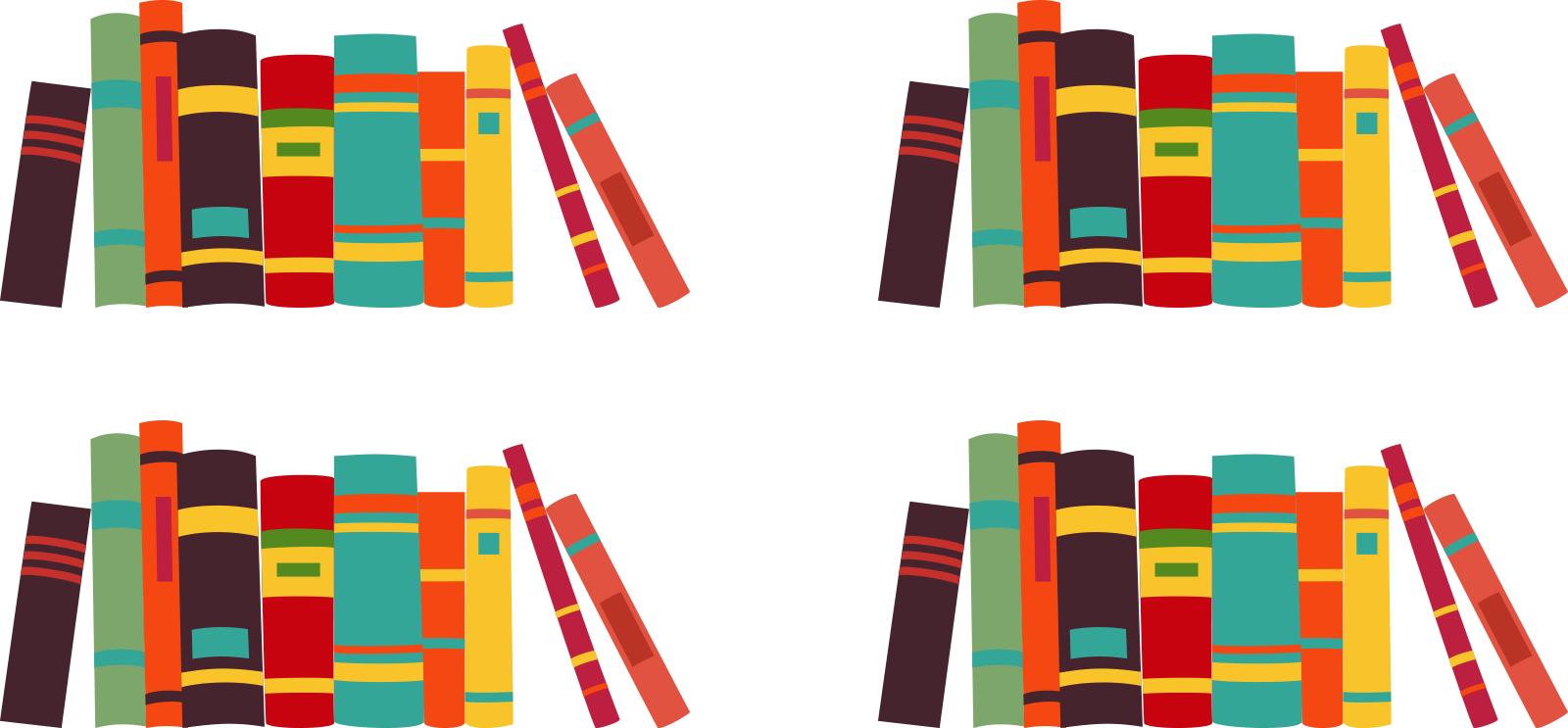 4 groups of 10 books