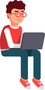 boy working on laptop