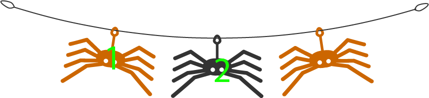 10 halloween decorations: Counting 1, 2