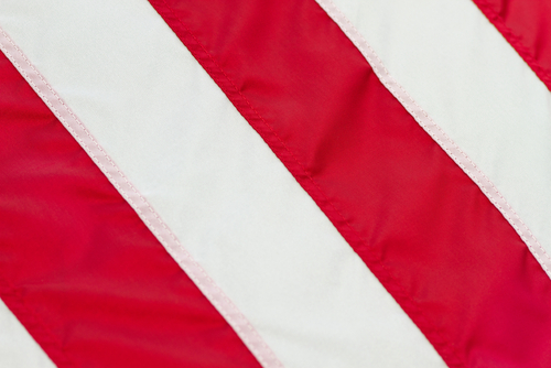 closeup texture of the US flag stripes