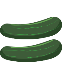 two cucumbers
