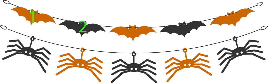 10 halloween decorations: Counting 1, 2