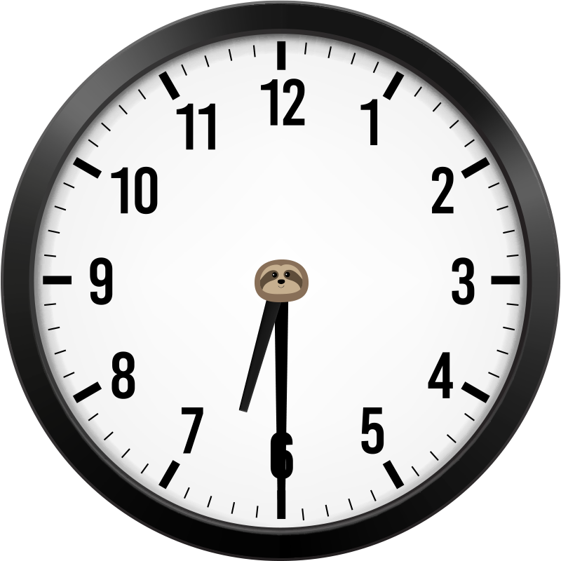 analog clock showing 6:30