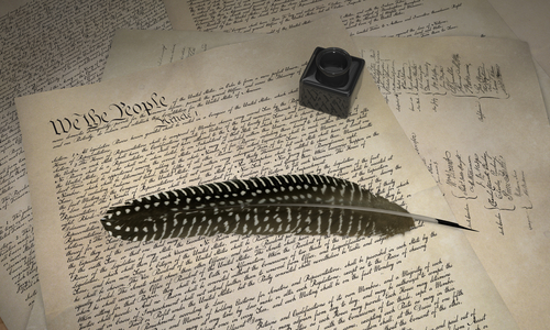 U.S. Constitution and Feather Pen