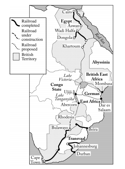 The Cape to Cairo Railway, and Rhodes
