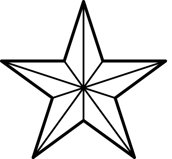 star partitioned into 10 equal parts