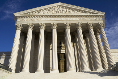 Supreme Court building in Washington, DC, United States of America
