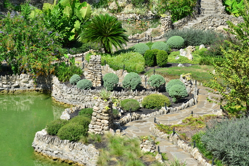A Japanese garden in San Antonio in Texas.
