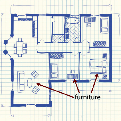 floor plan with furniture floor plan with furniture