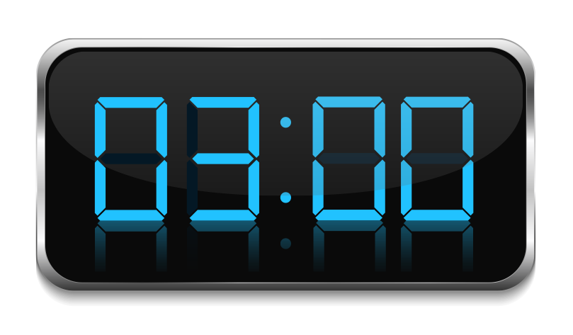 digital clock set to 3:00