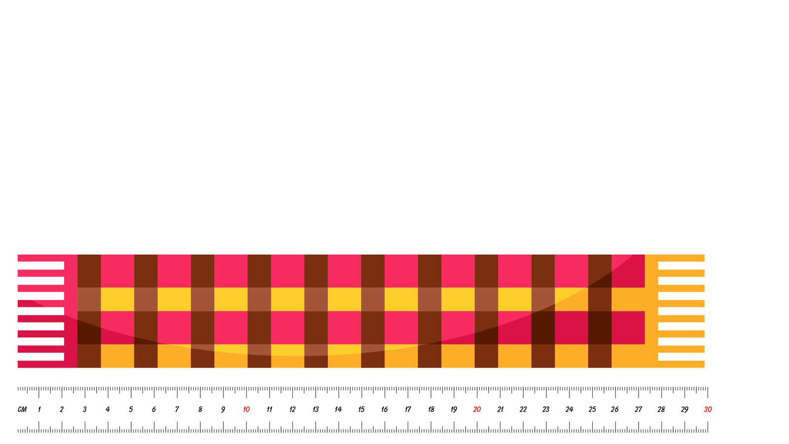 scarf measuring 26 cm long.