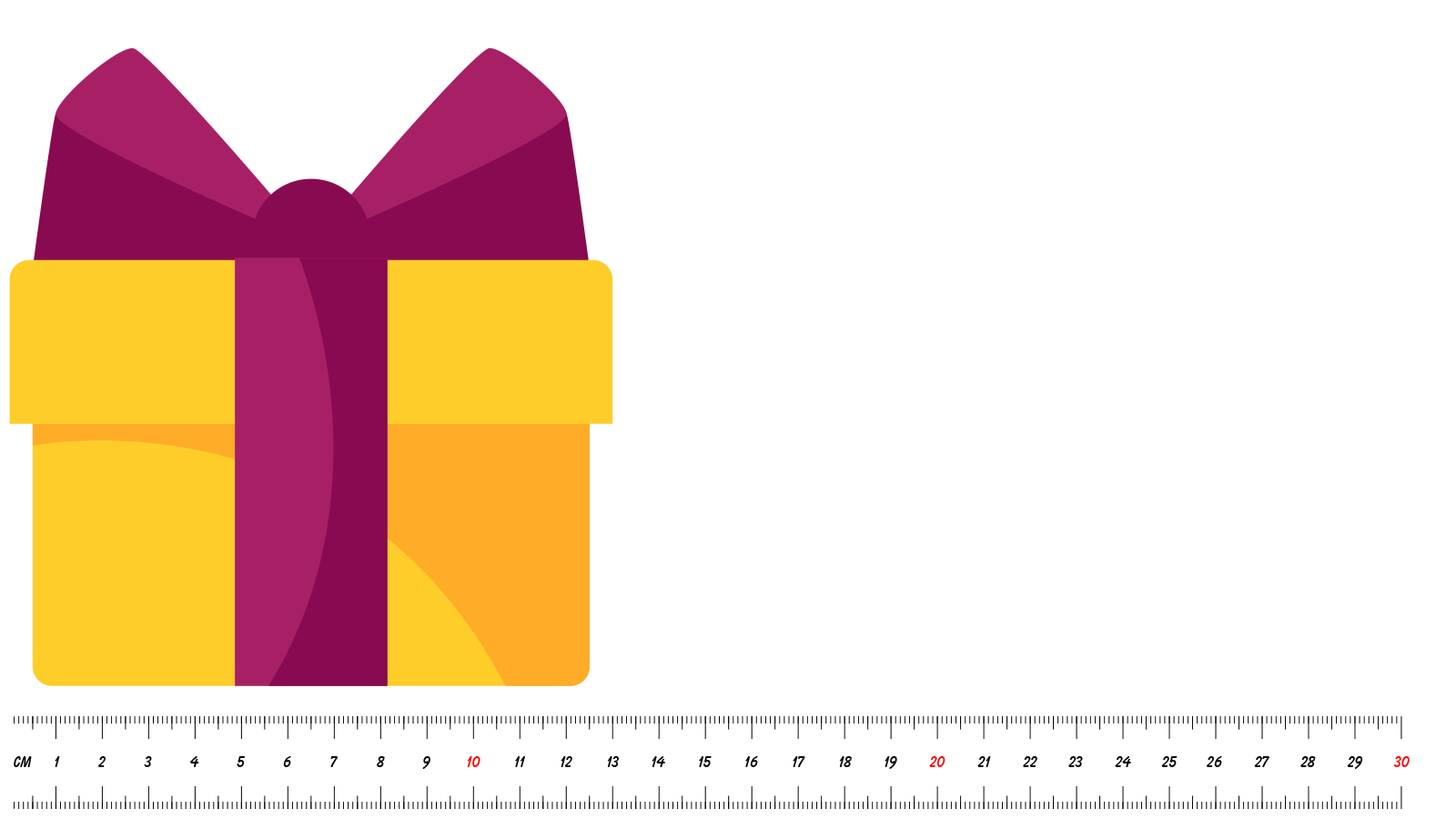 gift measuring 13 cm long.