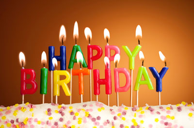 happy birthday candles