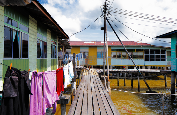 A water village in Brunei