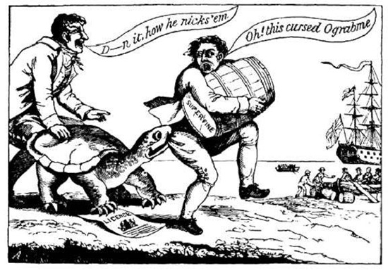 political cartoon from 1807