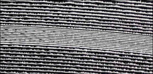 LP record showing the groves close up