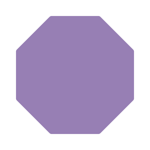 a polygon with 8 sides and 8 angles, shaped like an octagon.