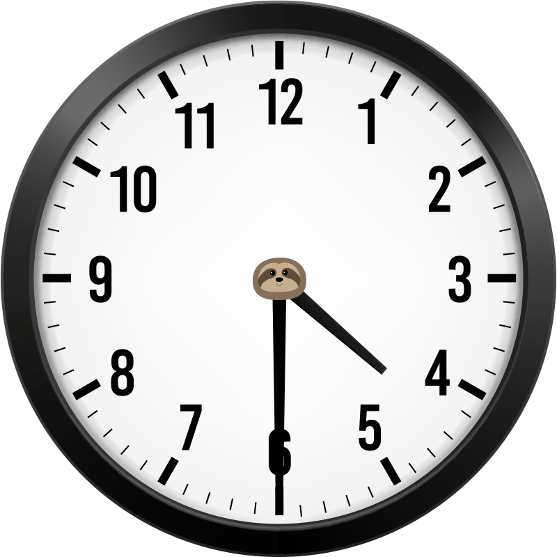 analog clock set to 4:30