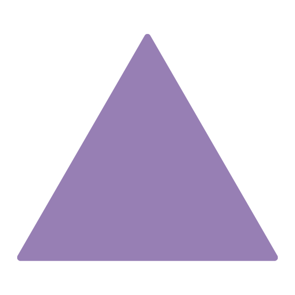 a polygon with 3 sides and 3 angles, shaped like a triangle.