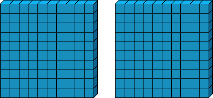 2 flats, which are 200 cubes.