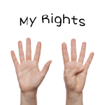 Counting Hands isolated over white background