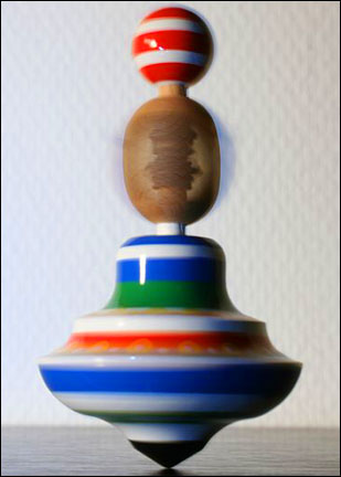 abstract photograph of a large spinning top