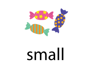 small pieces of candy