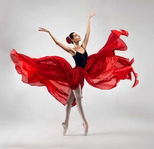 Young graceful woman ballet dancer,