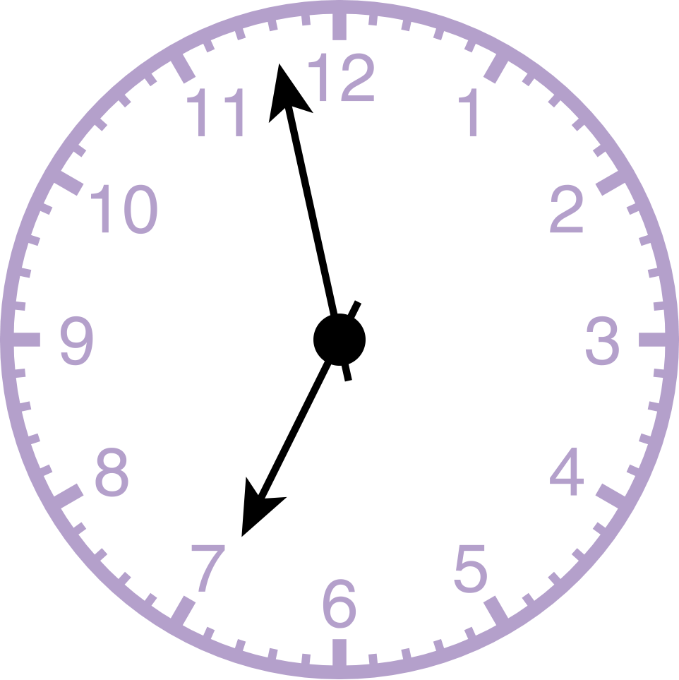 analog clock displaying NUM:NUM