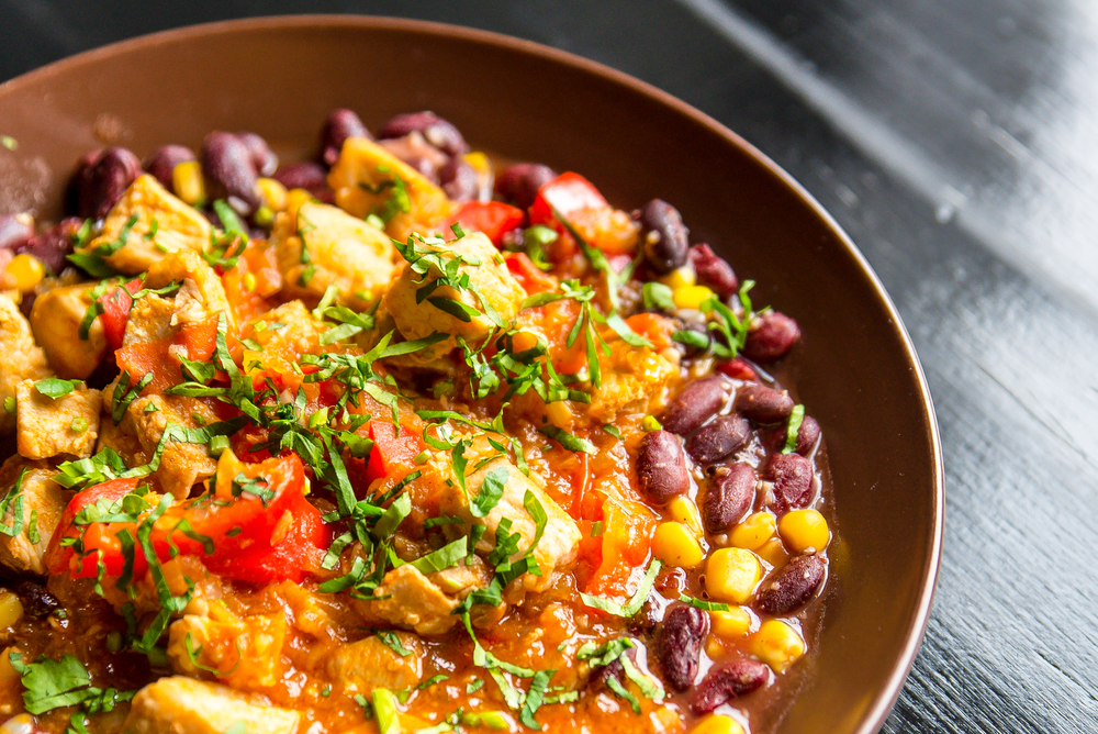 Bowl of hearty nutritious food