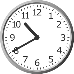 analog clock showing 10:40