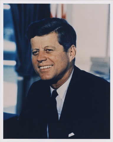 Portrait Photograph, President John F. Kennedy. White House,