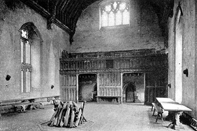 The Hall at Penshurst Place from Ancestral Homes of Noted Americans by Anne Hollingsworth Wharton (1915)