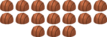 17 chocolate candies