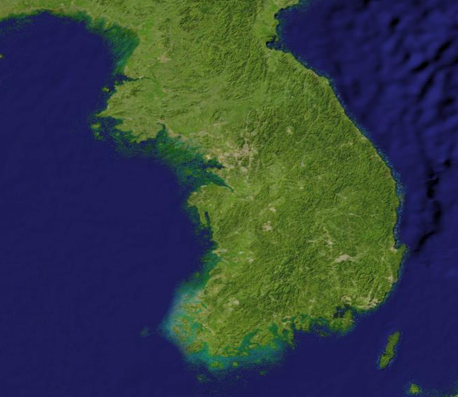 The Korean Peninsula from space.