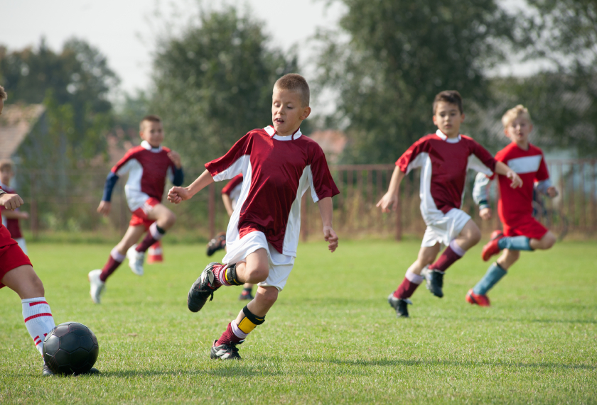 kids playing soccer