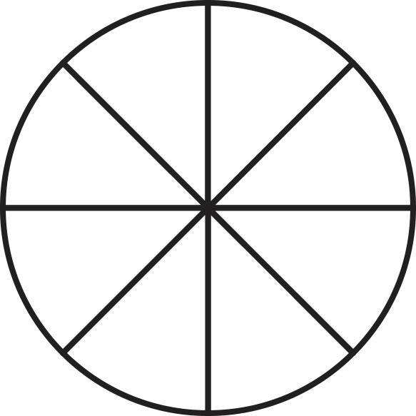 Circle with 8 equal parts