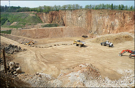 Quarry near Marsberg in Sauerland, Germany. Martin Lindner.