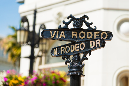 Rodeo Drive cross street signs