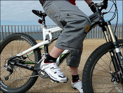 Bicycle and rider showing gears Bicycle and rider showing gears